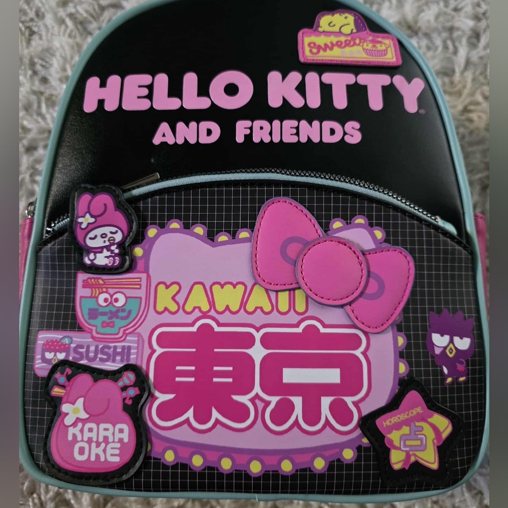 Sanrio Hello Kitty & Friends Neon Lights Mini Backpack.Mint New with Tags.